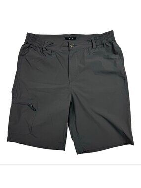 Mier Men's Nylon Blend Performance Pocket Shorts Gray • Size 32